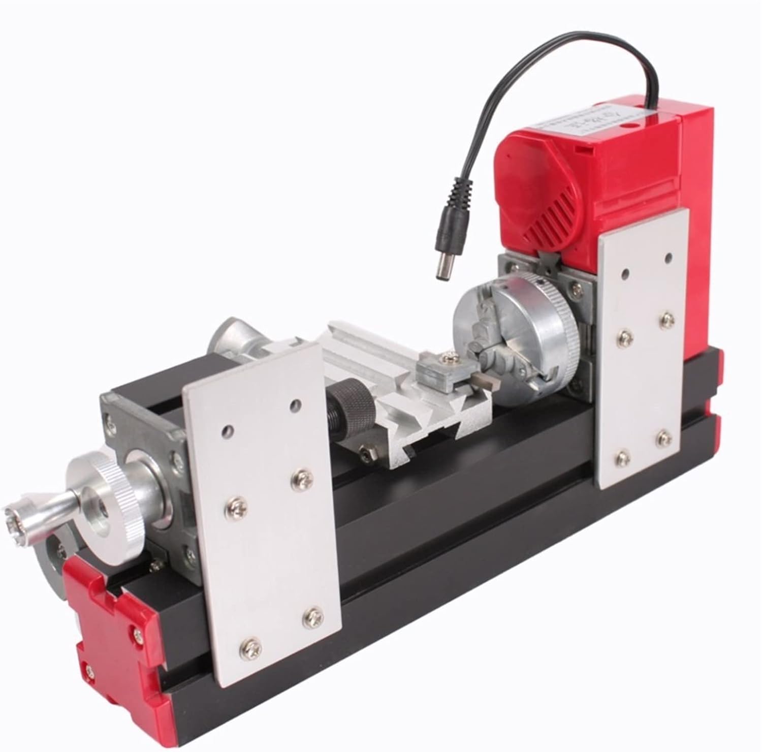 Wood Lathe 12V Mini Metal Lathe Multifunctional Precious Metal Jewelry Machine Desktop Horizontal Manual Electric Turning