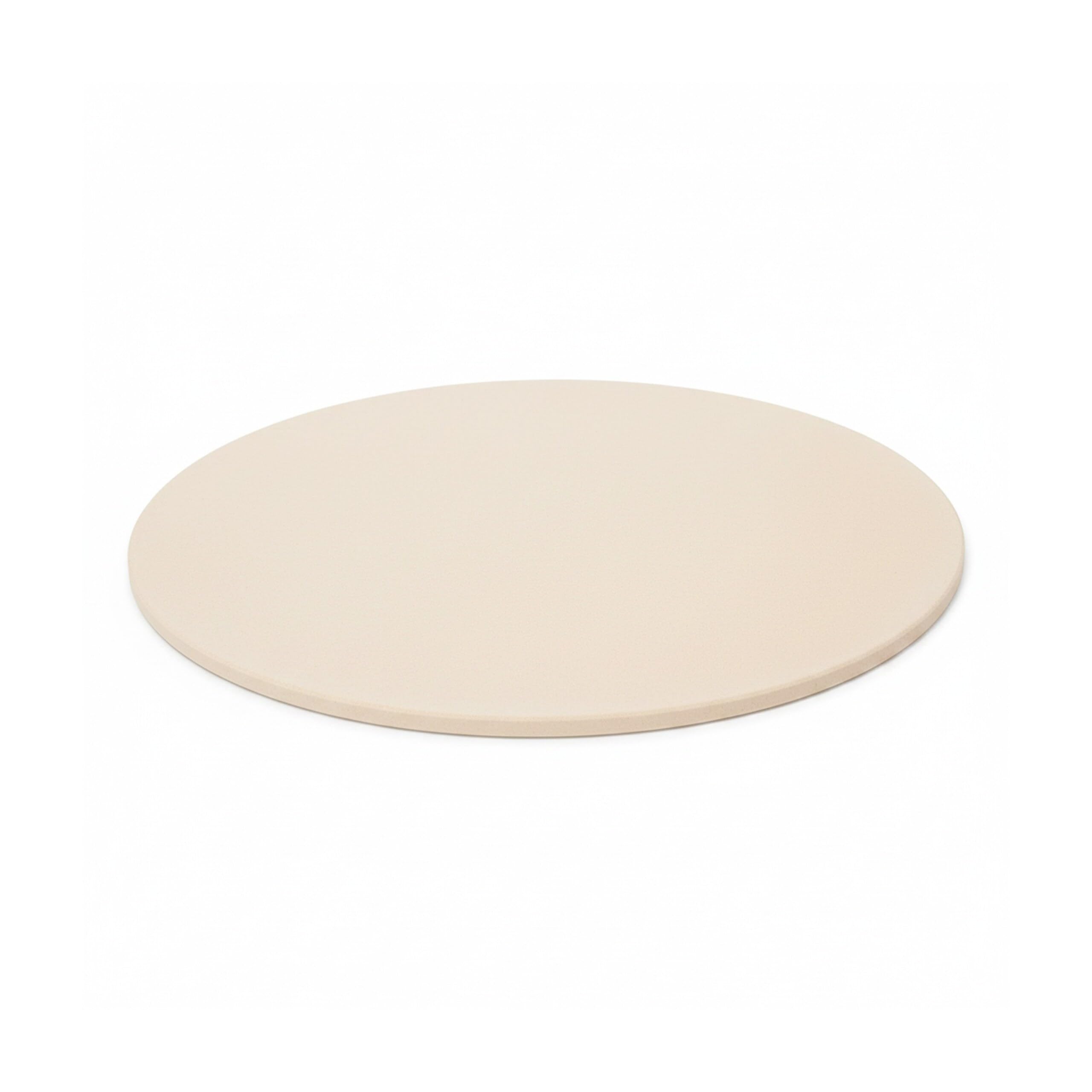 Relaxdays Pierre à pizza pour cuisson Pierre Rond, diamètre : 33 cm, 1 cm d'épaisseur, cuisson en pierre de Cordiérite pour croustillantes Pizzas, pains et plus, dans le four et grill, beige