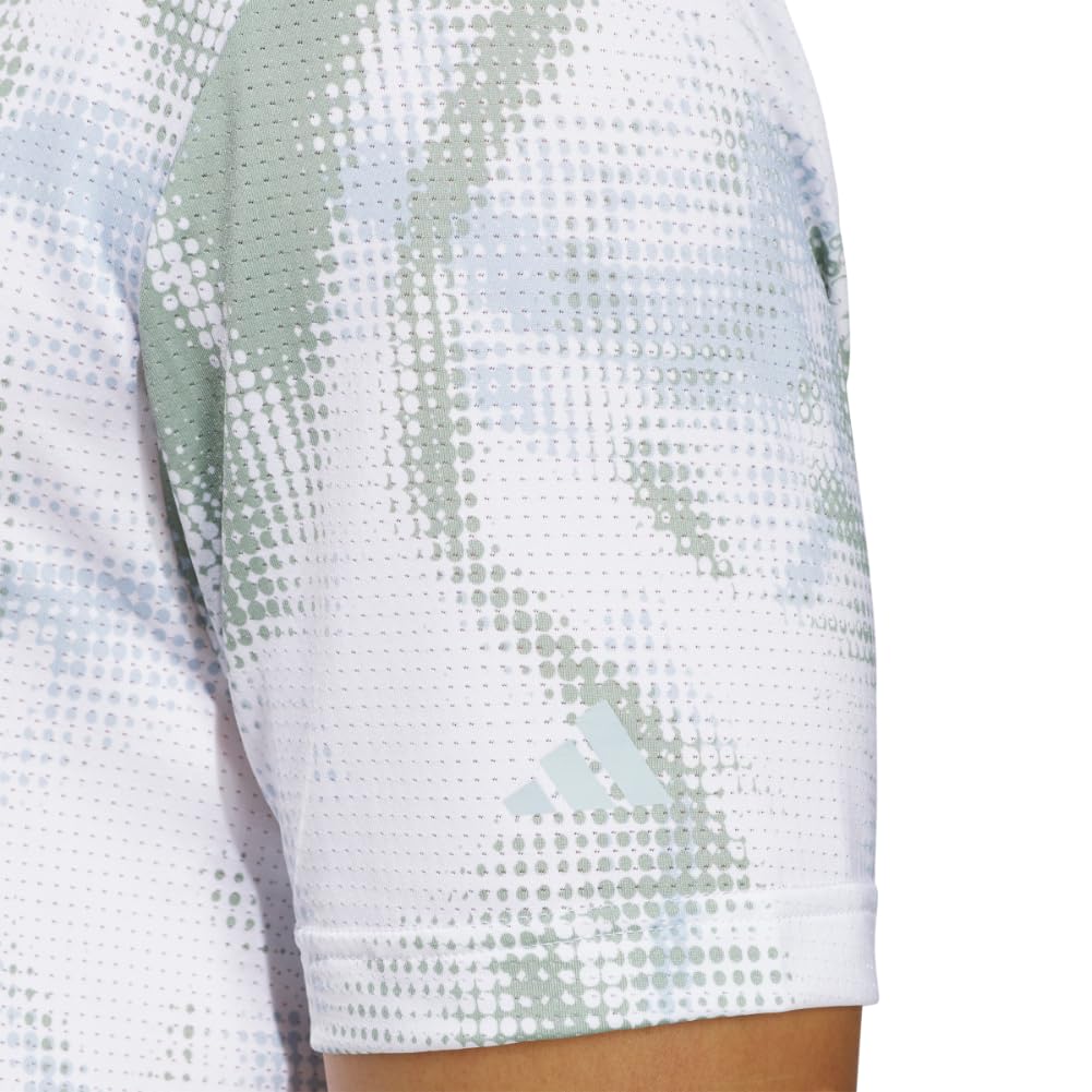 adidas Męska koszulka polo z nadrukiem Ultimate365 z siateczką Ultimate365 (1 opakowanie), biały, XL