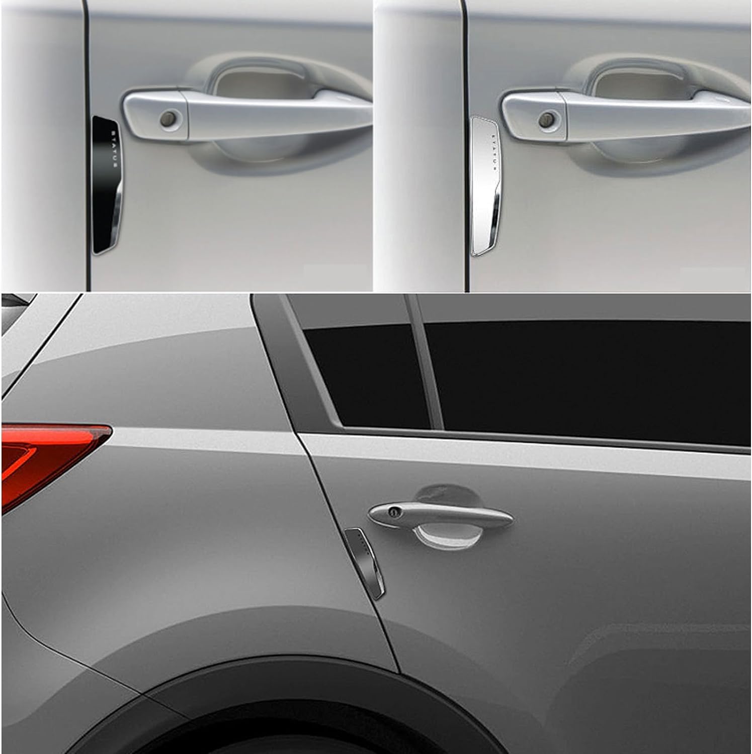 E-Tech Black Car Door Bumper Guard Protector Strip - Foto 7