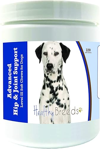 Healthy Breeds Dálmata Advanced - Masticables suaves de nivel III de soporte para cadera y articulaciones para perros, promueve una vida activa y