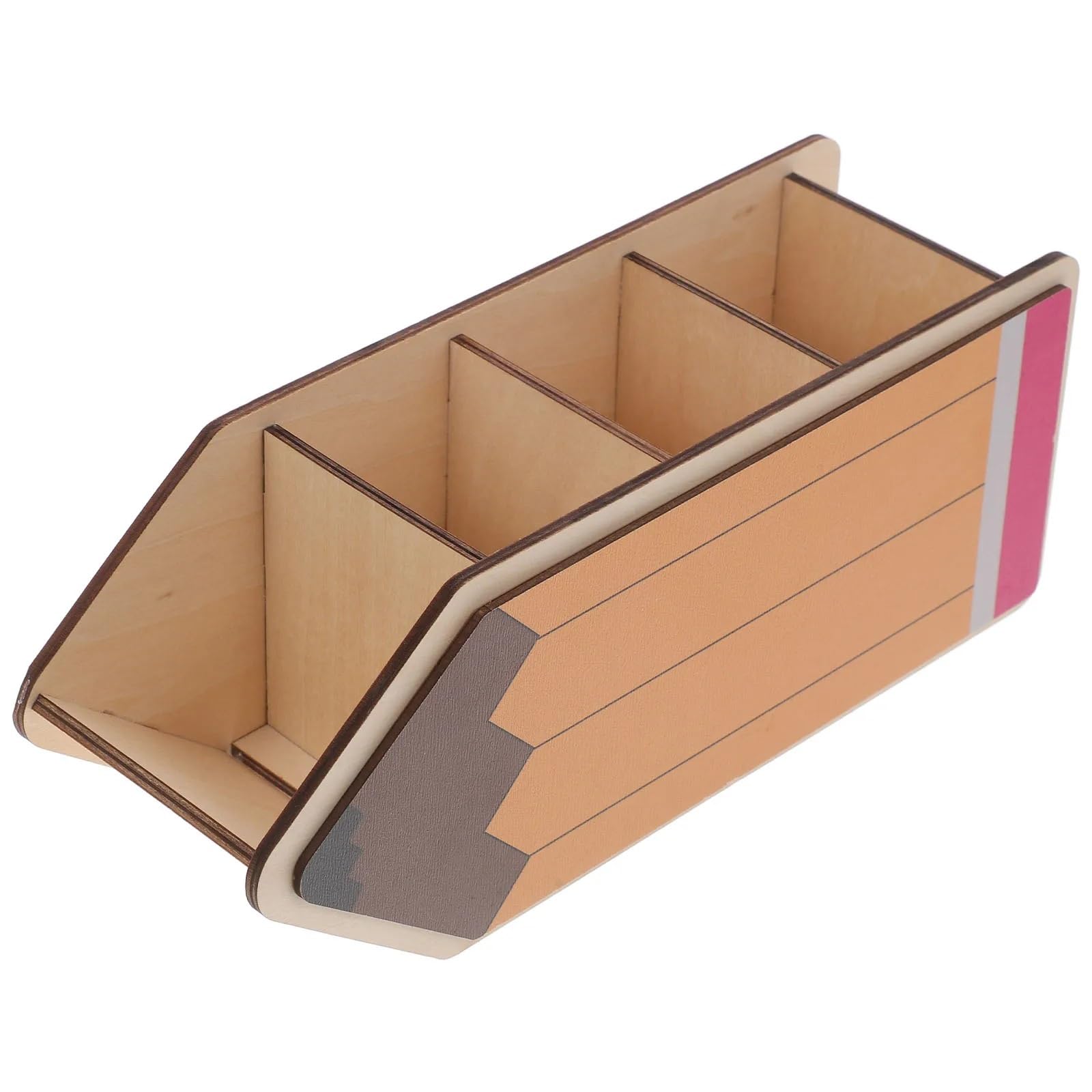 Pot à Crayons en Bois en Forme de Crayon, Organiseur de Bureau, boîte de Rangement pour stylos, marqueurs, école, Bureau pour Crayons