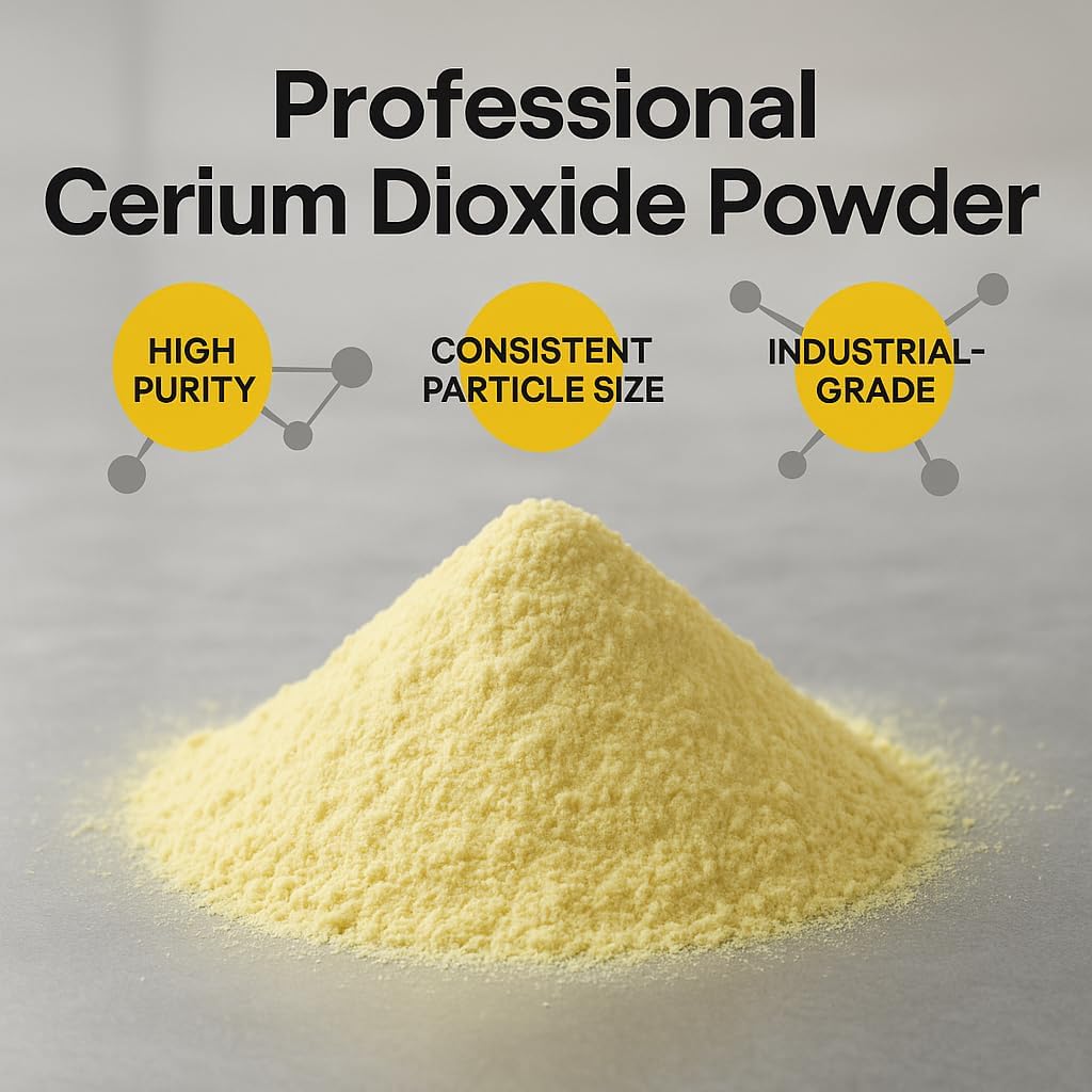 GiDeli Ceriumoxid (Ceroxid, CeO₂) Glaspolitur 5 kg Polierpulver – Kratzerentferner für Glas, Scheinwerfer, Windschutzscheibe, Spiegel & Acrylglas – Profi Poliermittel