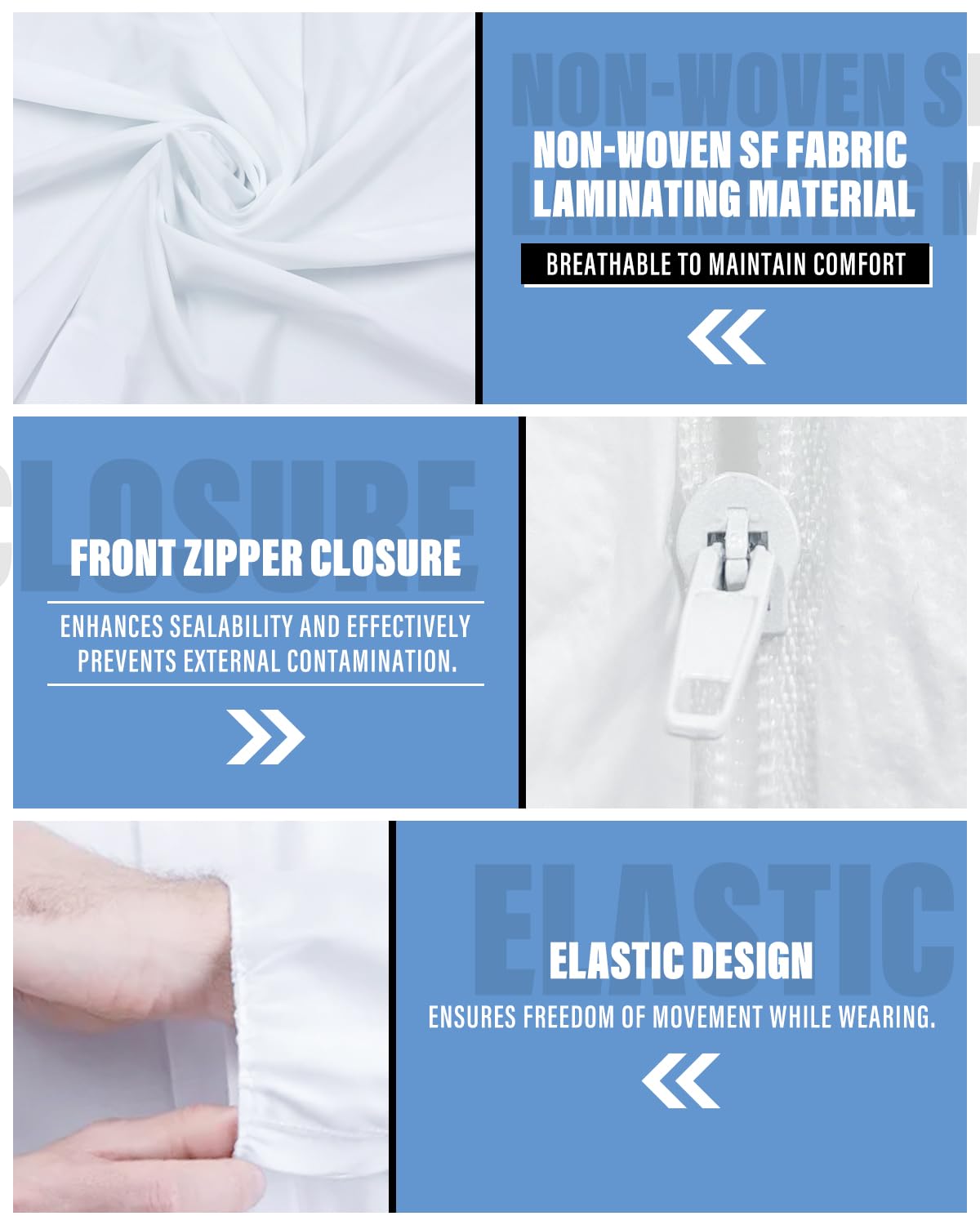 YIBER Tuta antipericolo - Progettata con Cool, Migliorata respirabilita' e Costruzione microporosa con filtraggio posteriore.