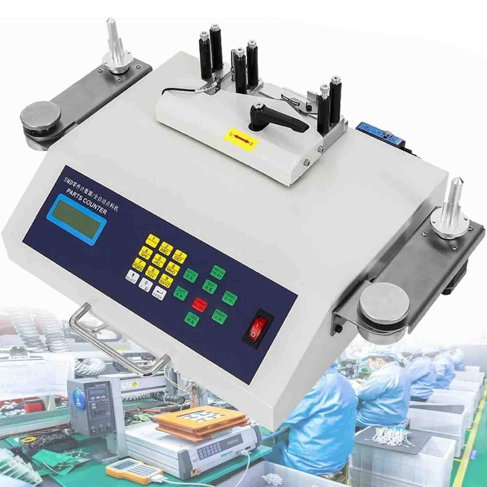 Pixcy Multicolor Component Counter, Automatic Smt Smd Parts Component Counter Counting Machine,50W Reel Parts Counter Lcd Display With Leak Detection Fit For Any Size Of Belt Wheel