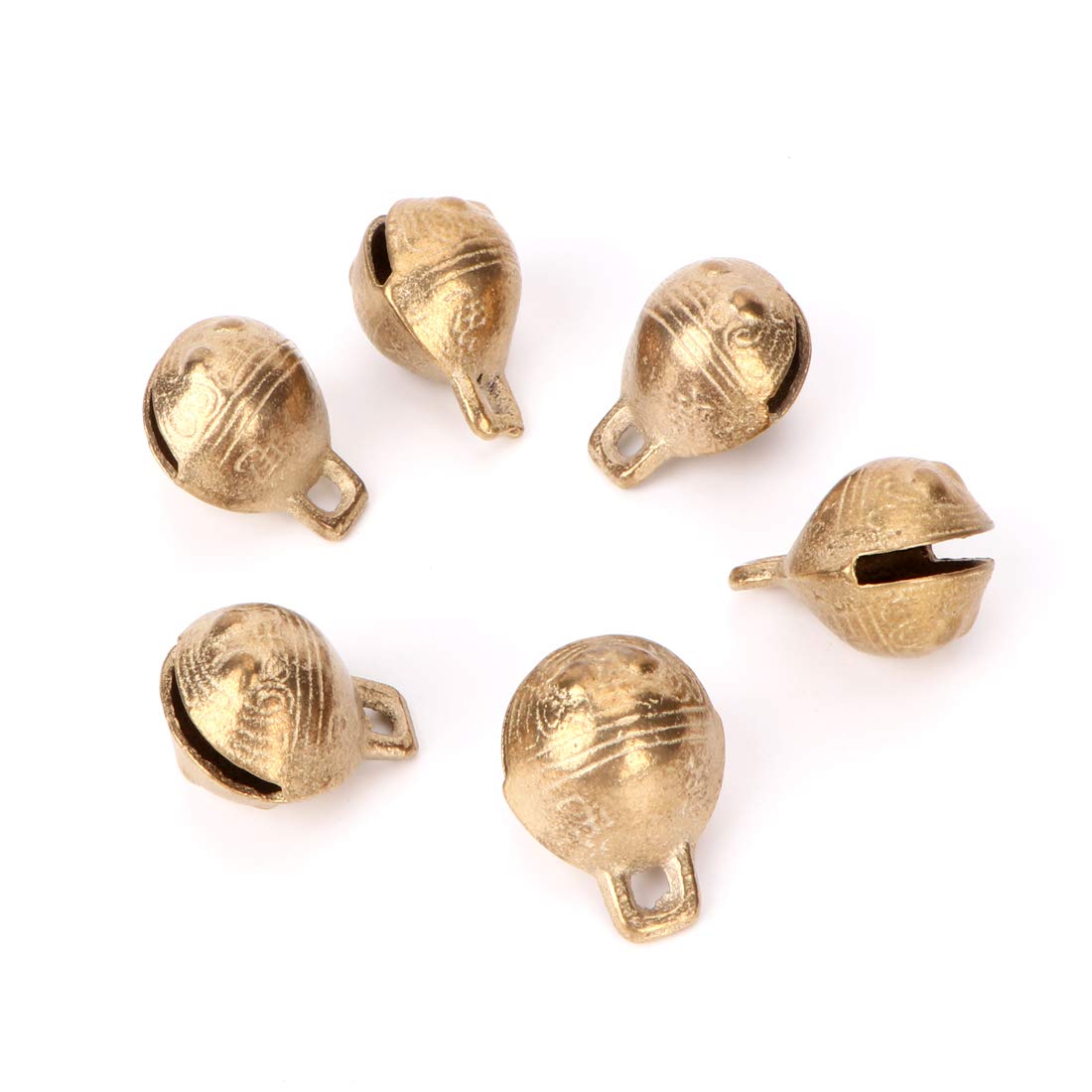 100 Cascabeles Vintage De Bronce Y Cobre – Surtido De Diámetros 6, 8, 10, 12 Y 14 Mm, Para Navidad, Guirnaldas, Collares De Gato Y Manualidades De Joyería