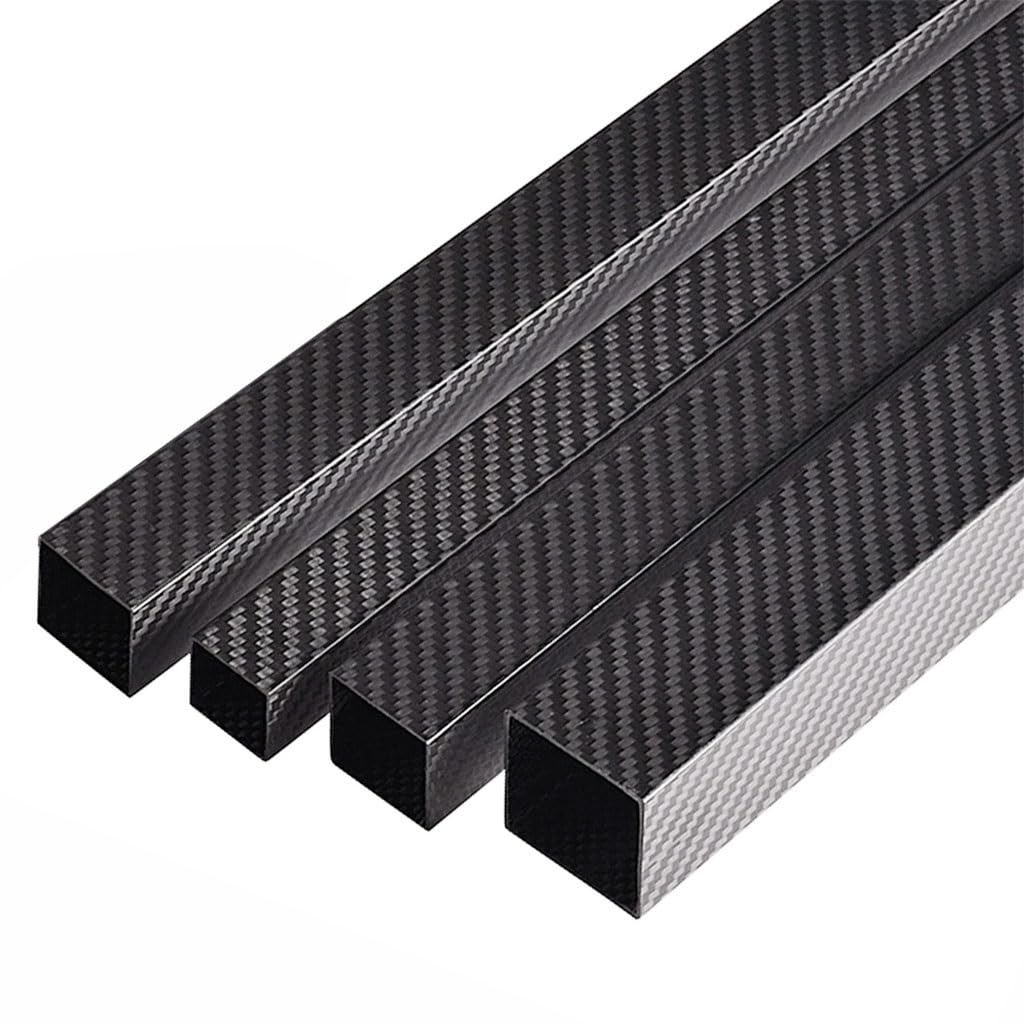 Varillas cuadradas de tubos de fibra de carbono, tubos huecos, 1 Uds. Tubo 3k de 500mm, OD 25mm 26 28 30 32 34 35mm sarga mate de gran diámetro(35x35x32mm Twill)