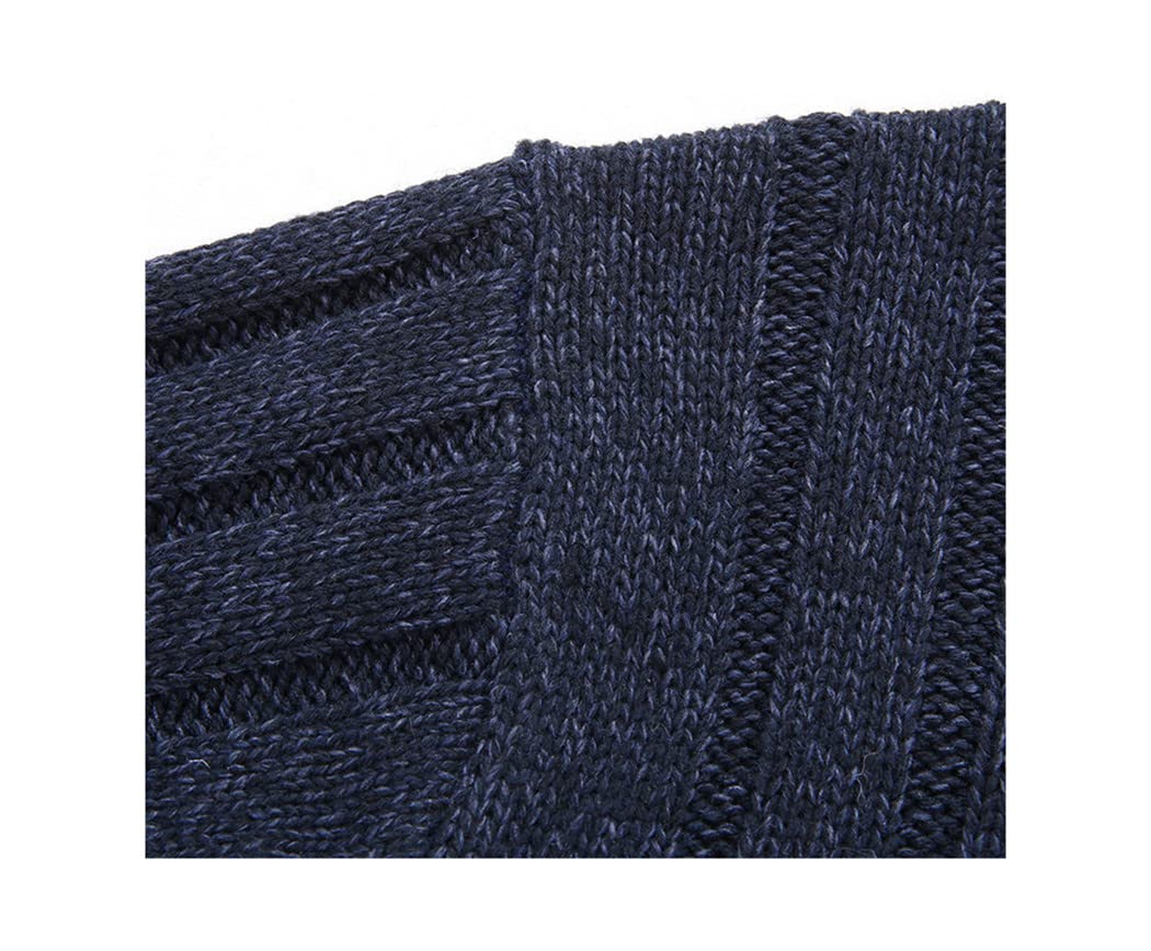 WEGUKRI Dicker warmer Herren-Pullover für Herbst und Winter, marineblau, XXXXXXXXL