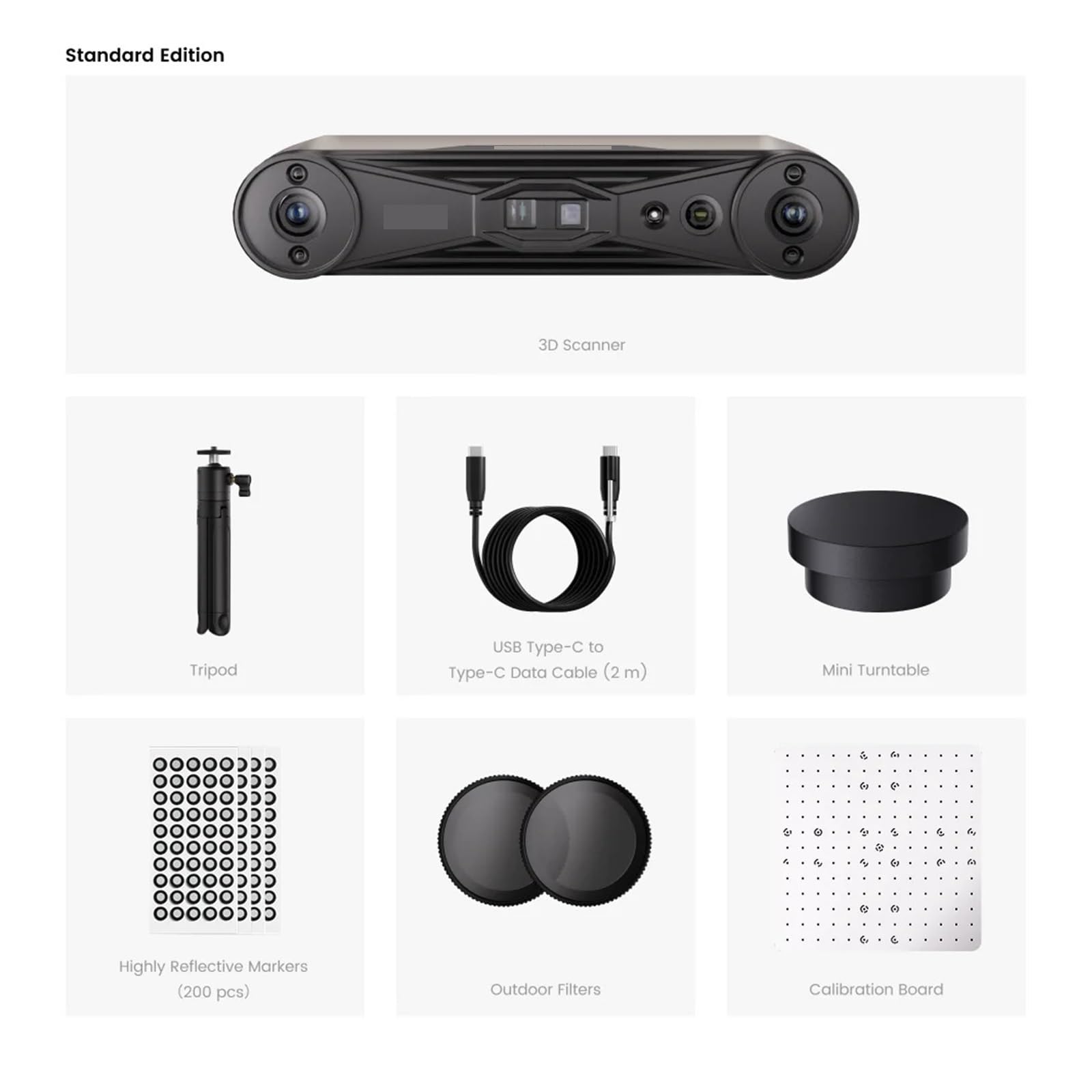 INSPIRE 2 3D Scanner For Printer 0.05mm30fps Outdoor Wireless Infrared Structured Light Handheld Scan
