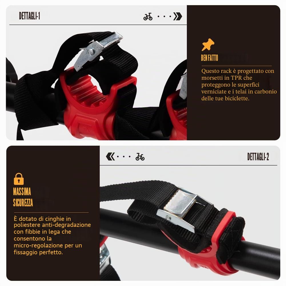 Blueshyhall 6 pezzi di ricambio per portabici auto, gancio di traino universale per portabici, accessori per portellone portabiciclette, compatibile con Auto, Minivan, SUV, berlina, berlina
