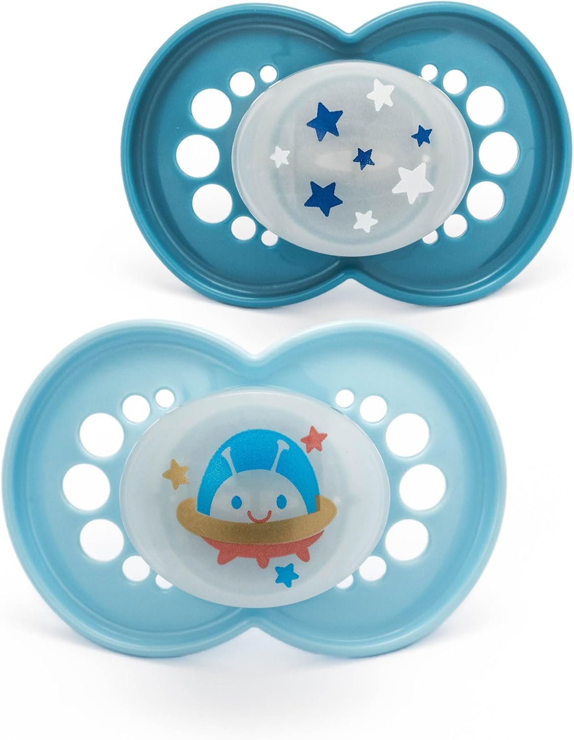 Mam Night Astro 18-36M Months Soother 2 Pack - Blue
