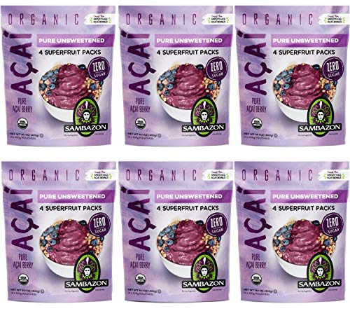 Amazon | アサイー サンバゾン アンスイート 無糖 100g×4個パックを6 