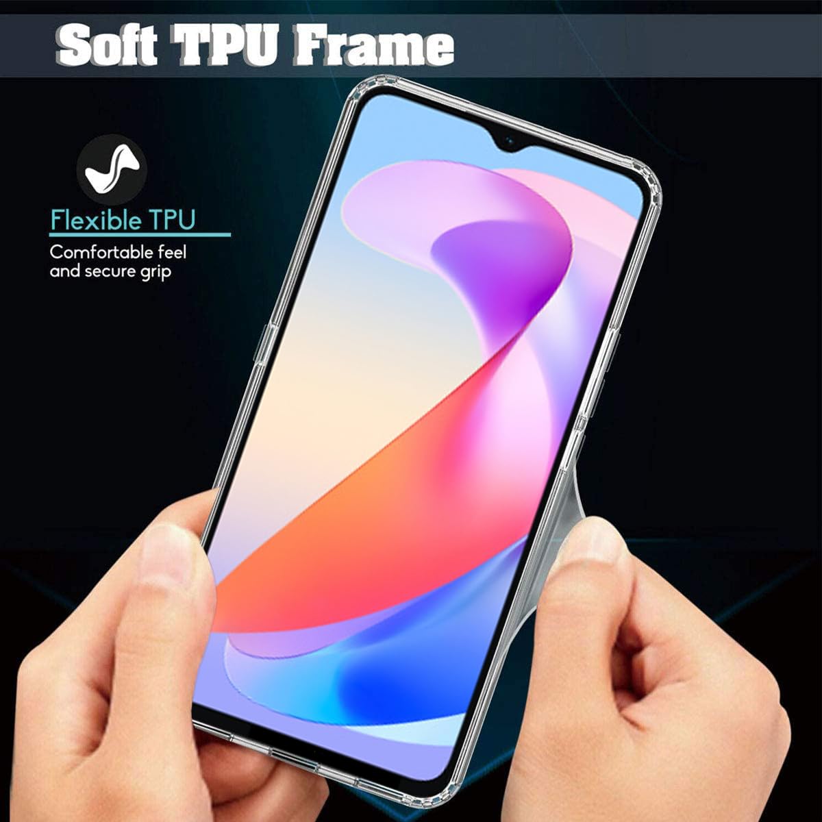 GOKEN Cover per Honor X6a + 2 Vetro Temperato, Silicone TPU a