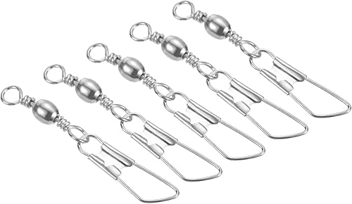 PATIKIL Barril giratorio de pesca con broche de seguridad de acero al carbono