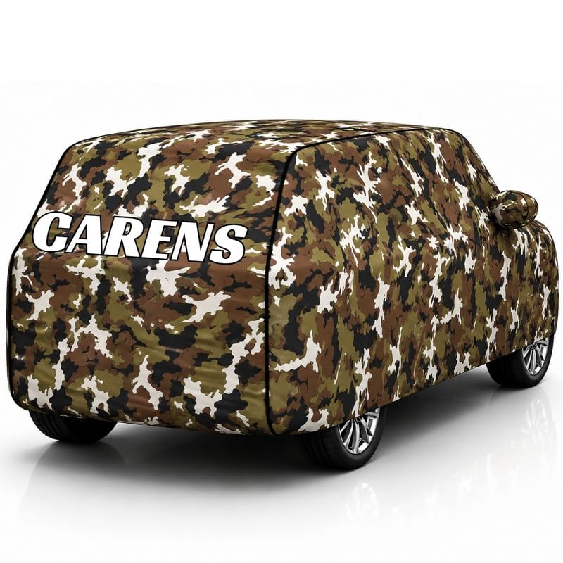 Image of Back-Boo Heavy Waterproof Carens Car Cover | Polyester Car Body Covers for Rain & Sun | UV Protection, Dustproof, Scratch Resistant, Windproof, Heat Resistant, Custom Fit - (Jungle)