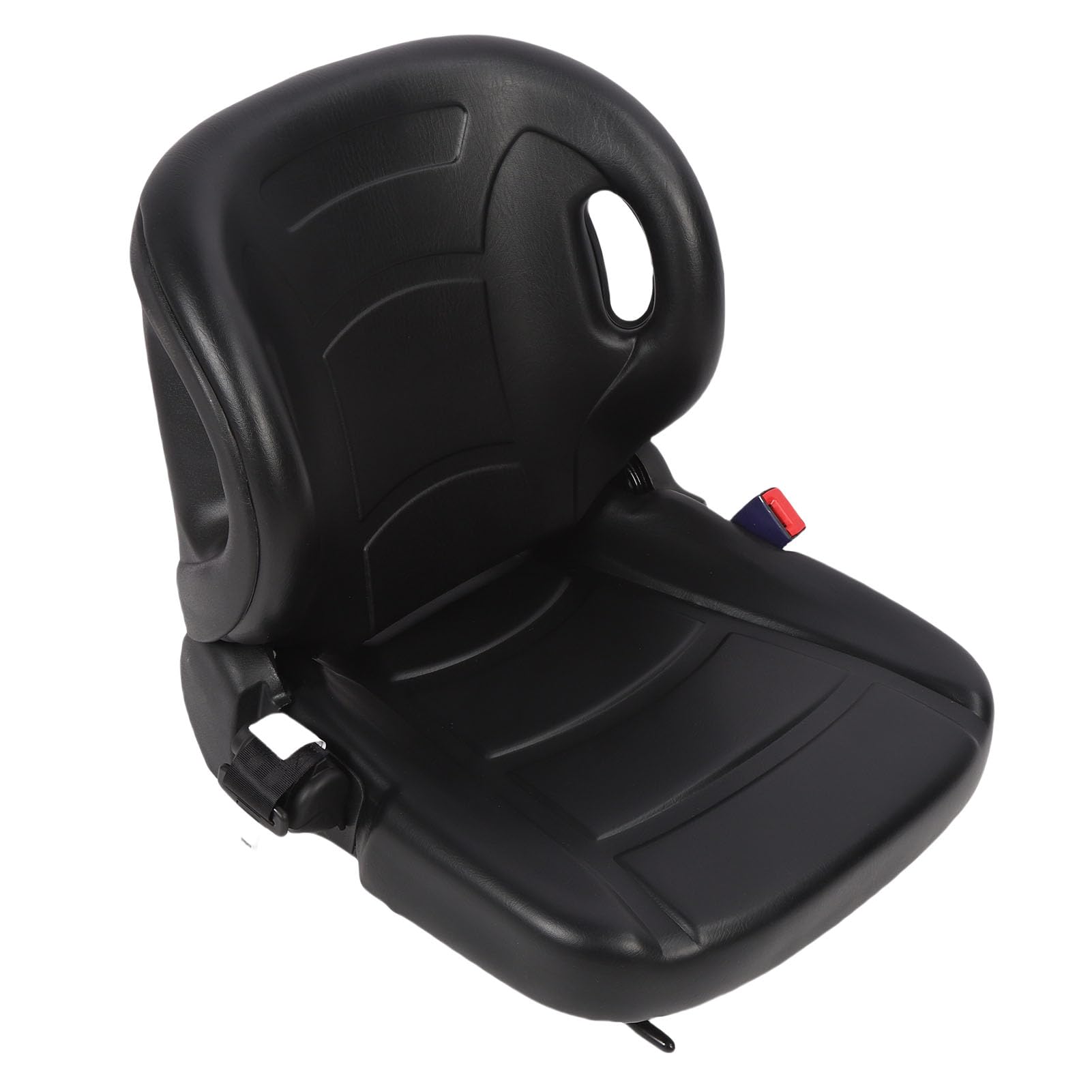 FTVOGUE Sedile per Carrello Elevatore con Schienale Regolabile, Pelle Ergonomica in PVC, vestibilità Universale con Cintura di Sicurezza, Comoda Regolazione dell'angolo da 70 a 110 Gradi per Carrelli