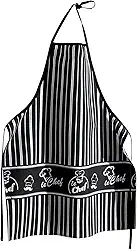 Avental Dohler Clean Le Chef – Preto Listrado Gourmet para Cozinha e Churrasco