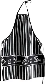Avental Dohler Clean Le Chef – Preto Listrado Gourmet para Cozinha e Churrasco