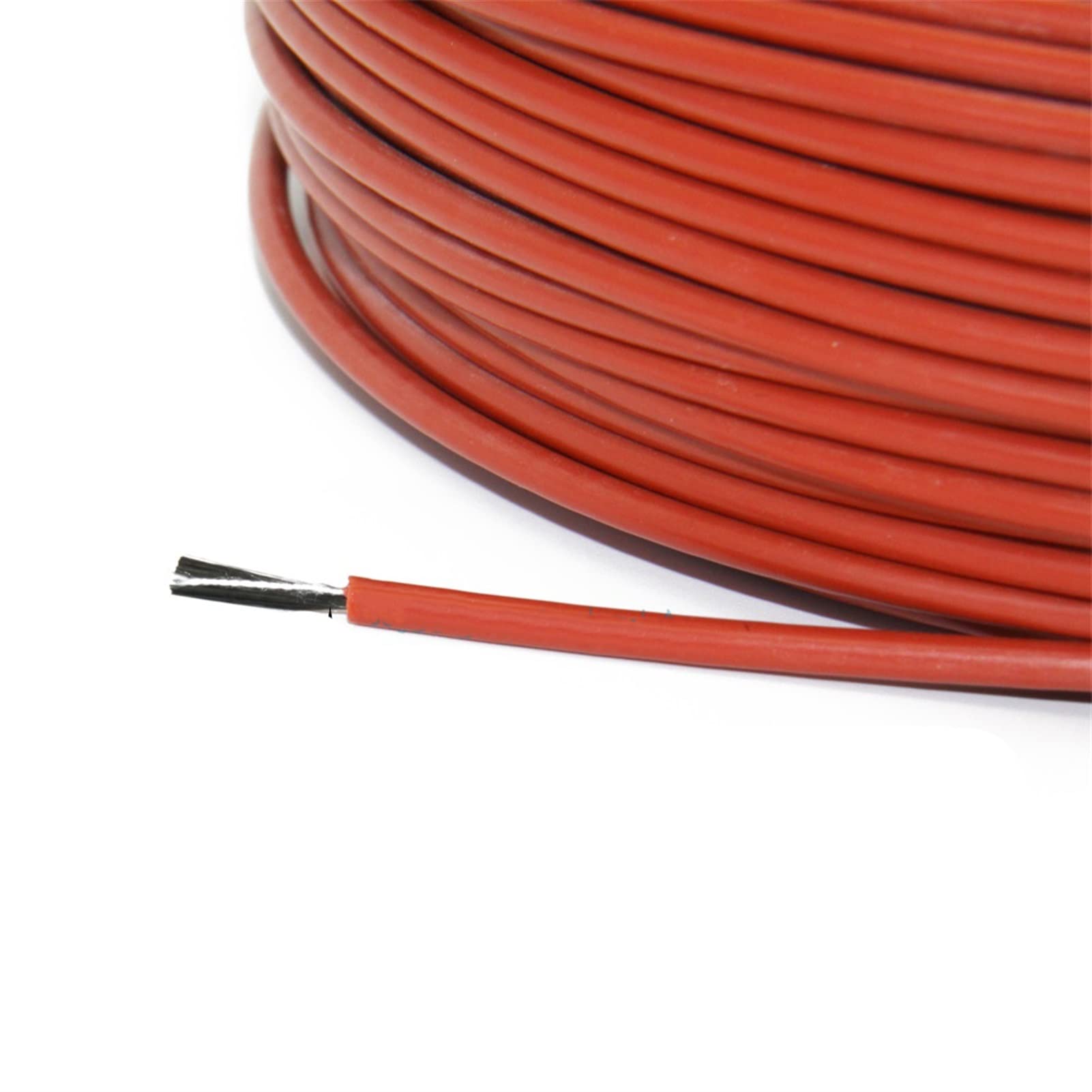 IBOWZ Przewód elektryczny, przewód grzejny PTFE 1/2/3/6/12/24K, kabel grzewczy z włókna węglowego, przedłużacz podłogowy, przewód uziemiający z gumy silikonowej