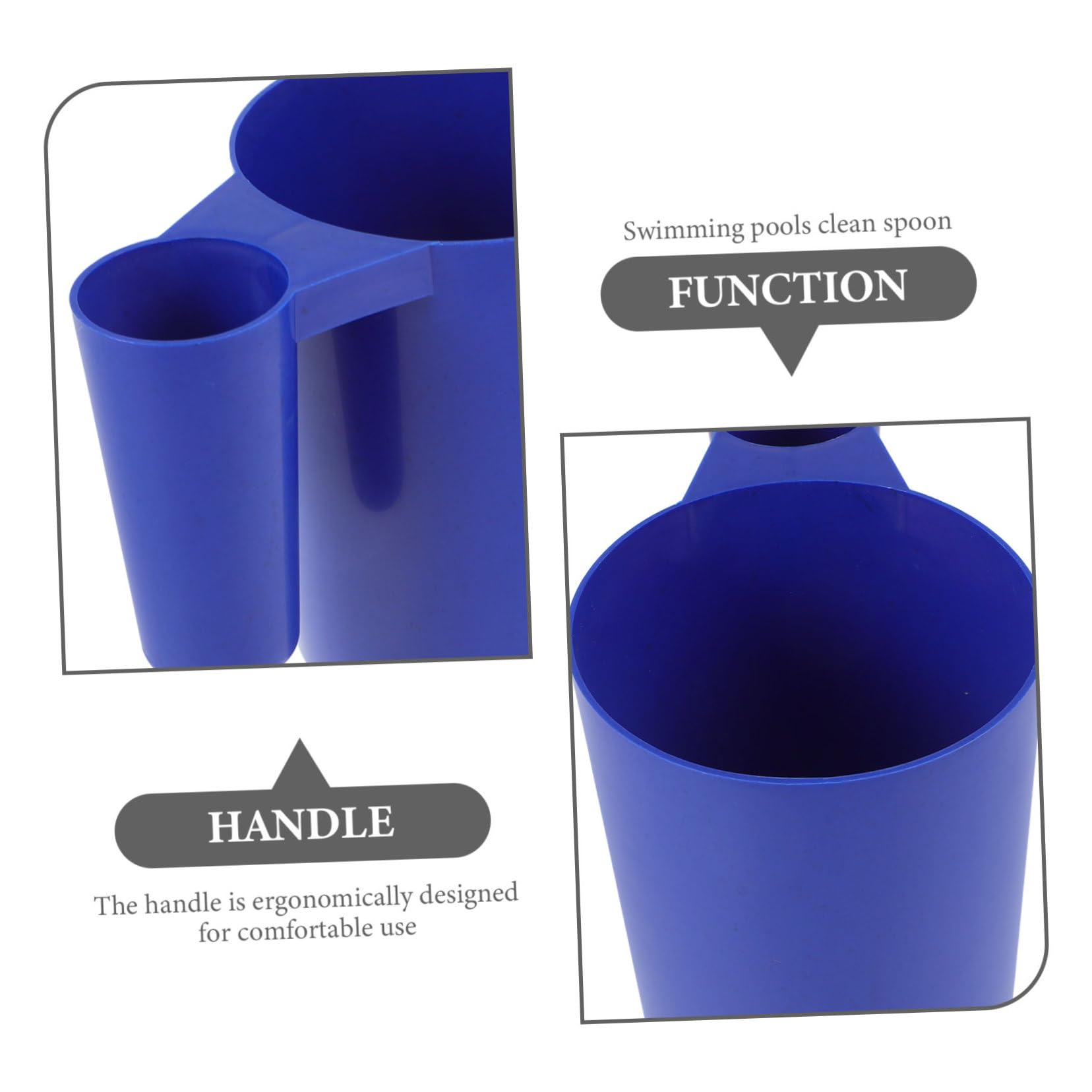 TOYANDONA 3 Piezas Herramienta de Limpieza de Piscinas Limpiador pequeño Cuchara Piscinas Mantenimiento cucharón Pala de plástico para Piscina Cuchara de plástico el plastico Blue