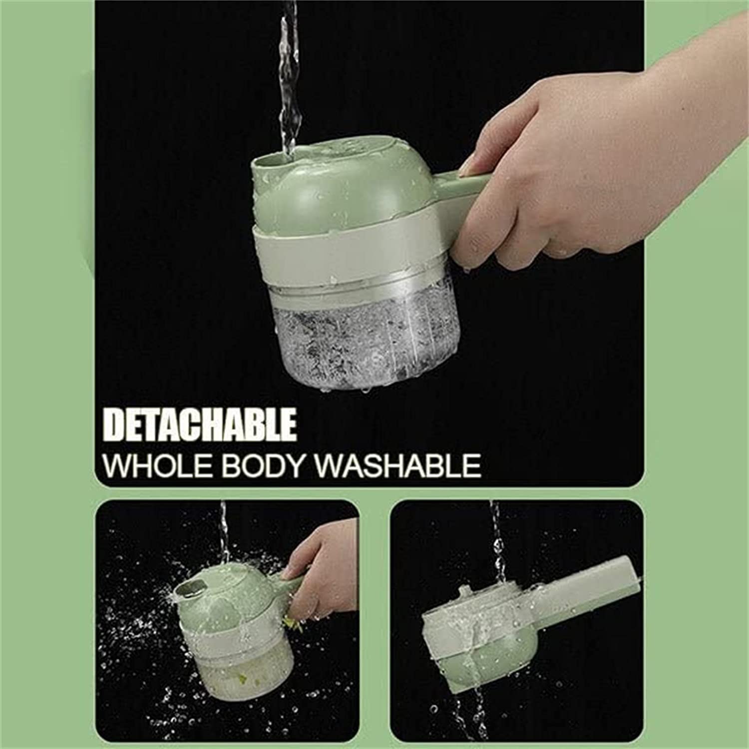 Ensemble de coupe-légumes électrique portable, hachoir multifonction 4 en 1, trancheuse à fruits rechargeable pour une préparation rapide et facile des repas, outil de préparation des aliments de