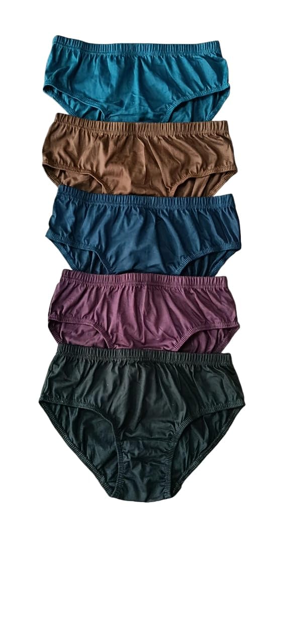 Women's Briefs 100% Super Soft, Combed Cotton, Hosiery, Mid Waist | Inner Elastic Waistband |Panties | Solid asserted Color (Pack of 5) Multicolor 75/S, 80/M, 85/L, 90/XL, 95/2XL, 100/3XL CM-image-33