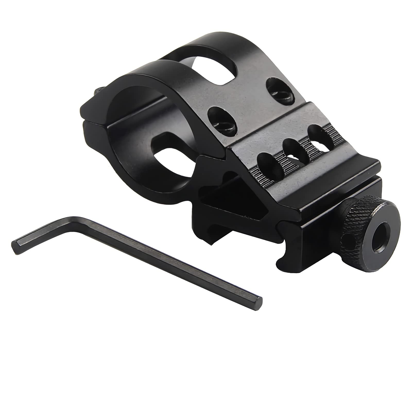 HIGOO® 1 inch 25.4mm Angled Offset Flashlight Laser Ring Mount for 20mm Picatinny Waver Rail