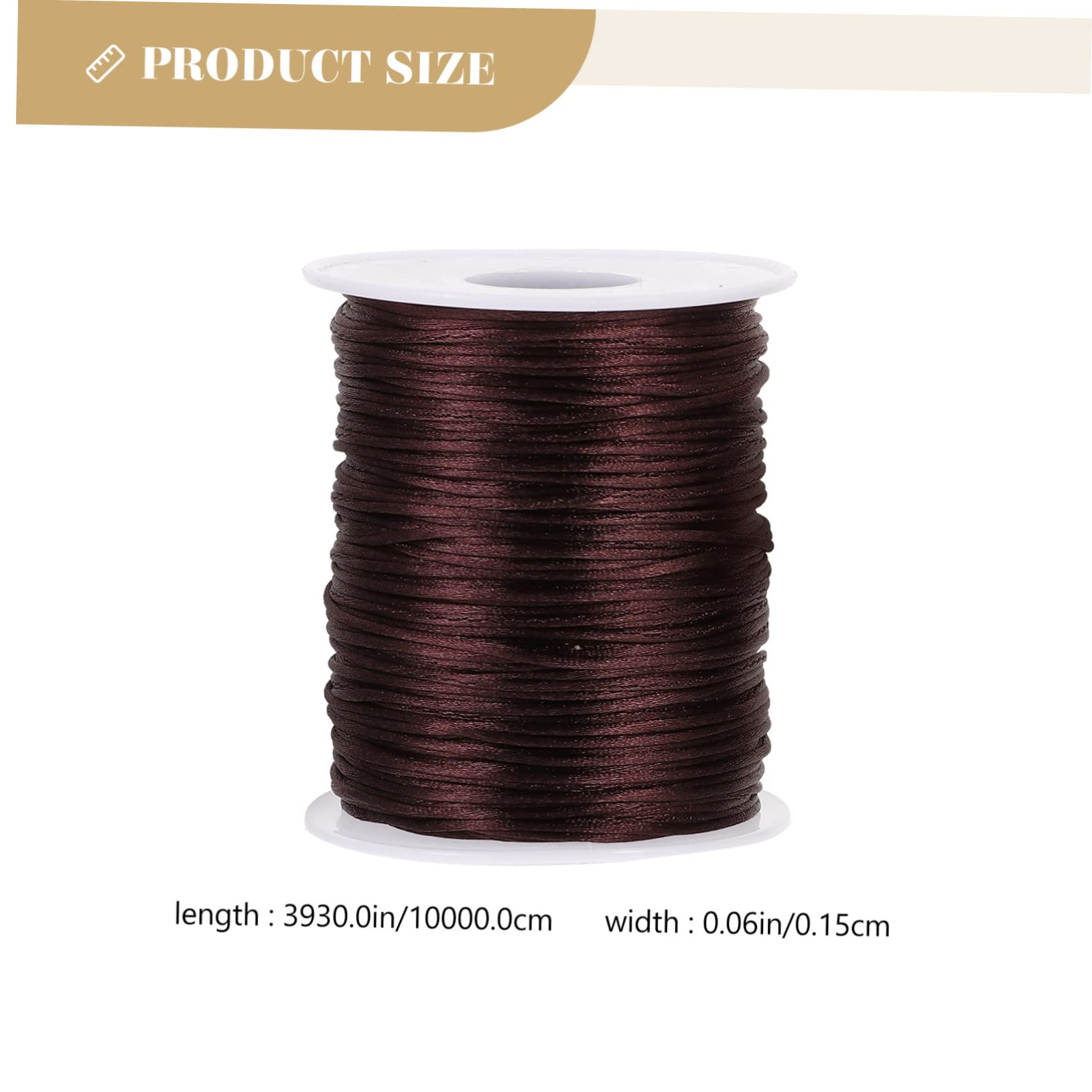 ERINGOGO Knitting Crocheting Thread Chunky Braided Yarn Beige Upholstery Thread 100m/spool for DIY