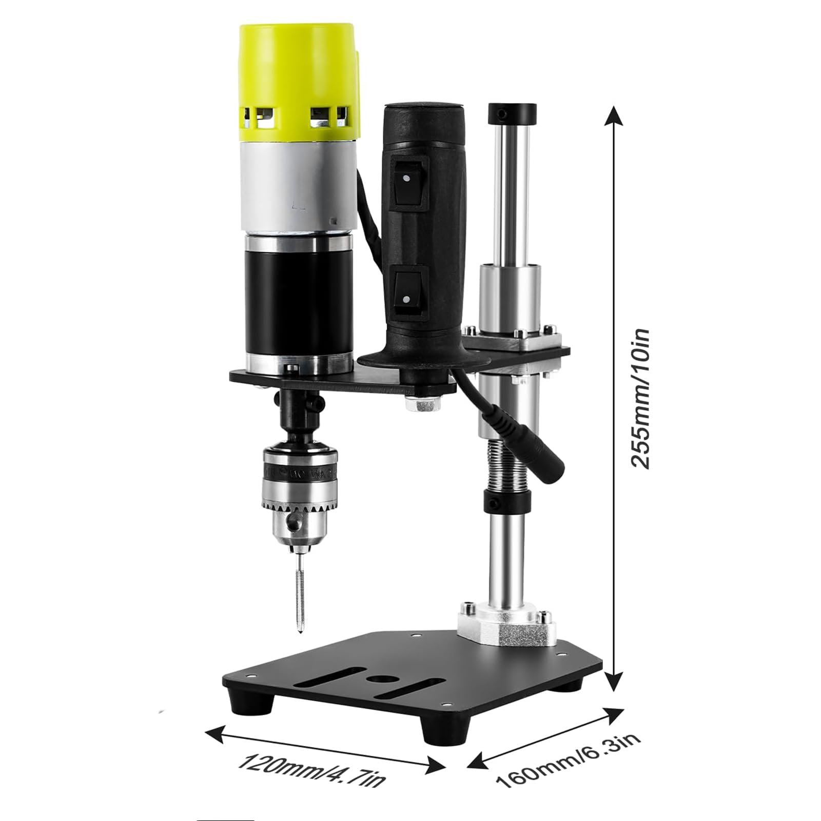 COYEUX Maschinetta maschiatrice elettrica Verticale, maschiatore Verticale, 100-200 Giri/min, Gamma Punte 0,6-6 mm, con morsa da banco e 4 Maschi, maschiatore Regolabile, per Metallo, Legno, plastica