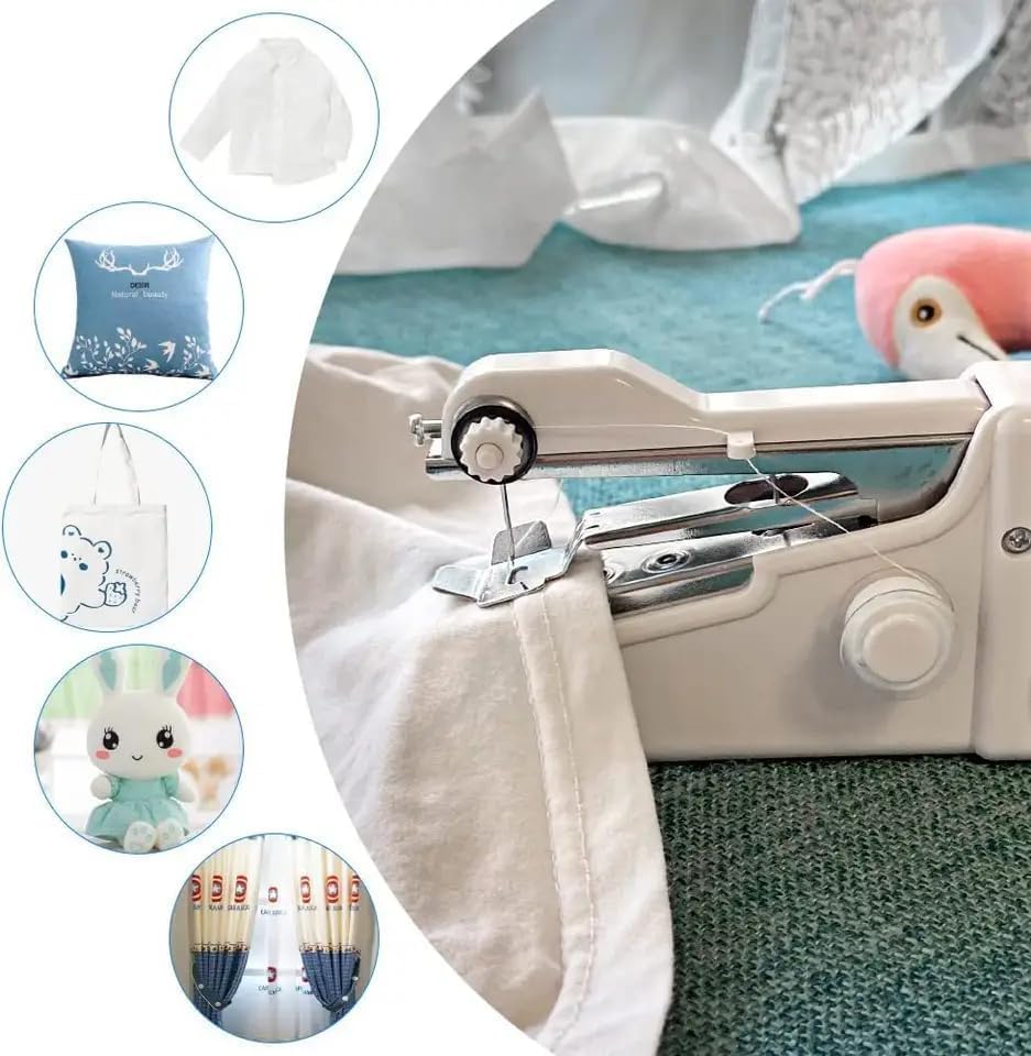 Image of TEKCOOL Handy Stitch Mini Hand Sewing Machine | Portable Stapler-Style Silai Machine for Quick Repairs, Home Tailoring & Emergency Stitching | Lightweight Handheld Sewing Tool (Handy Stitch)