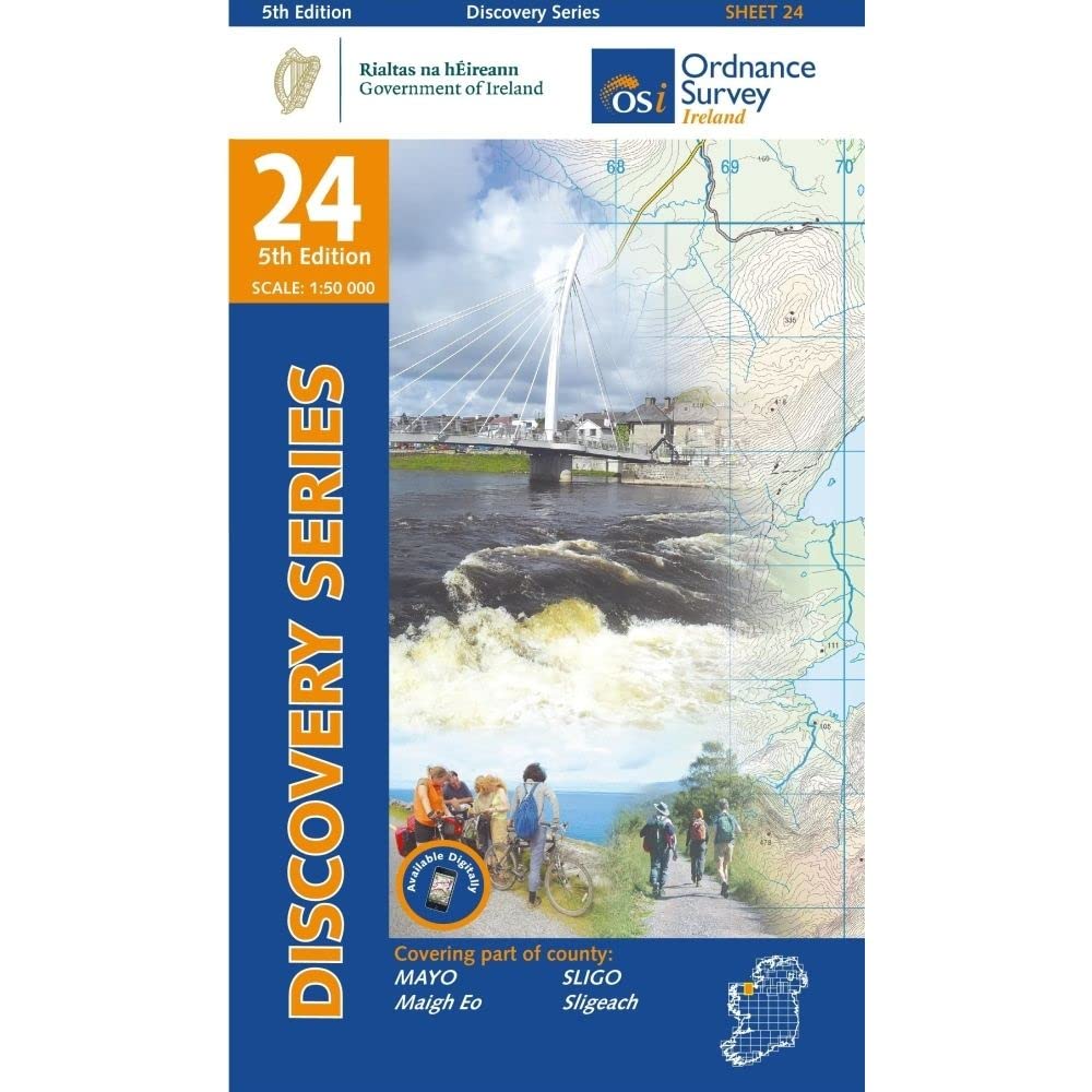 County Mayo & Sligo Map | Ordnance Survey Ireland | OSI Discovery Series 24 | Ireland | Walks | Hiking | Maps | Adventure