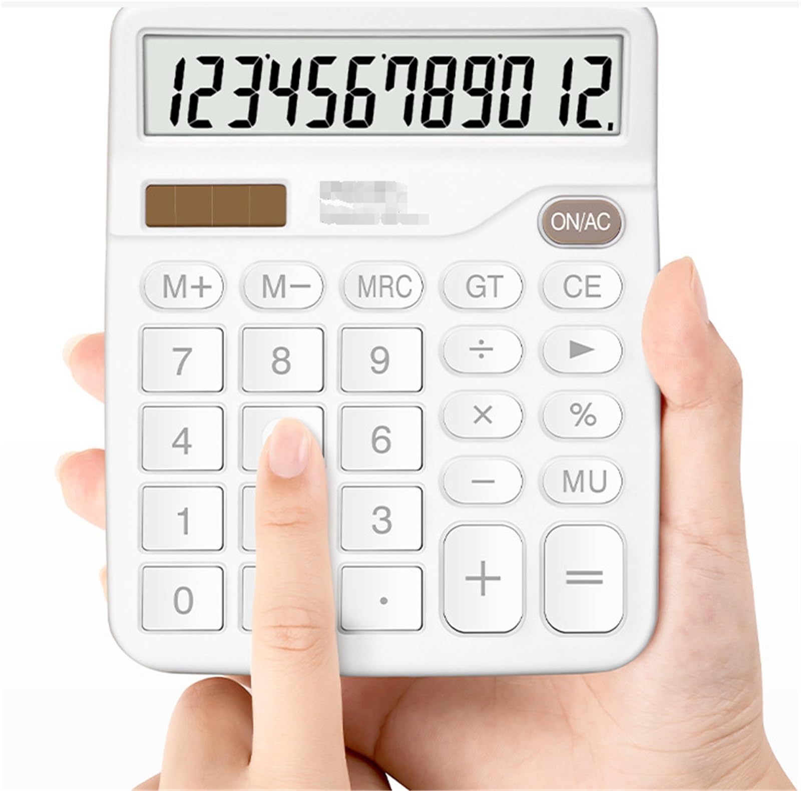 Calcolatrice Casa Ufficio Calcolatrice da Tavolo Alimentata Ad Energia Solare con Display A 12 Cifre for Uso in Ufficio E A Casa Perfetta per Scuola(Pink)