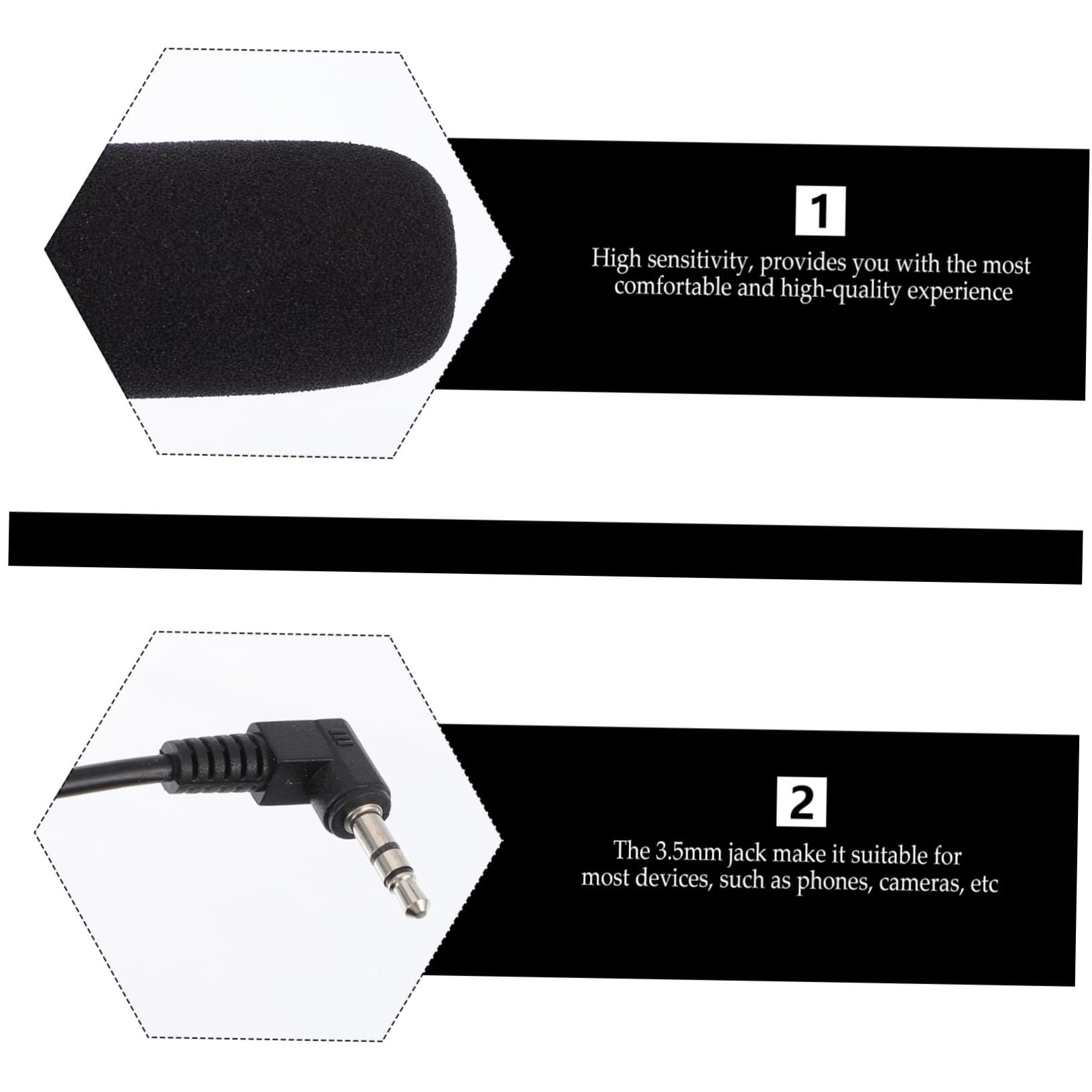 Artibetter 3piezas Micrófono para Cámara Tubo De Voz Accesorio De Grabación Digital y para Fotografía y Entrevistas
