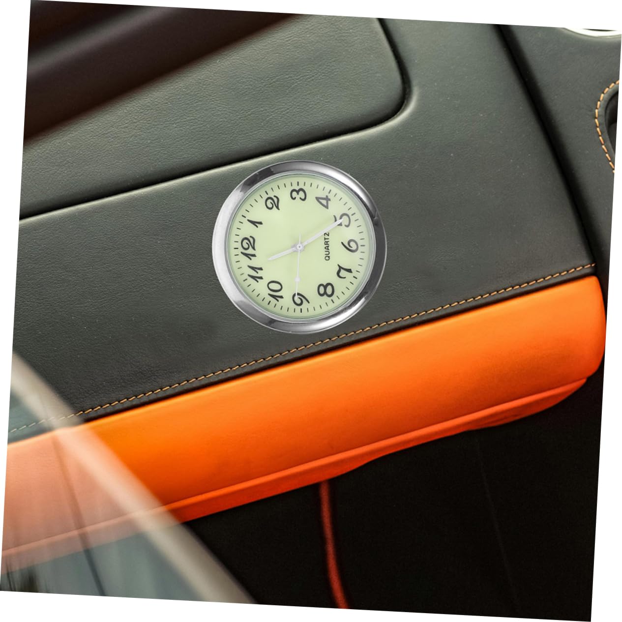 Gatuida 10piezas Reloj De Coche Luminiscente Relojes De Tablero Adhesivos Accesorios Prácticos Para Automóvil Fácil Instalación y Uso Ventilación o Salpicadero