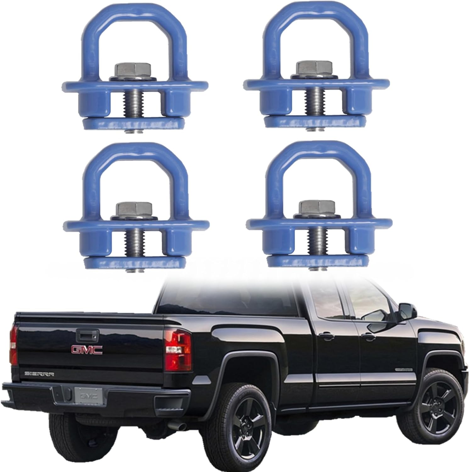Truck Bed Side Wall Tie Down Anchors Truck Bed Cargo Hooks Compatible with 2007-2023 Chevy Silverado/GMC Sierra and 2015-2023 Chevy Colorado/GMC Canyon, 6Pack, Red