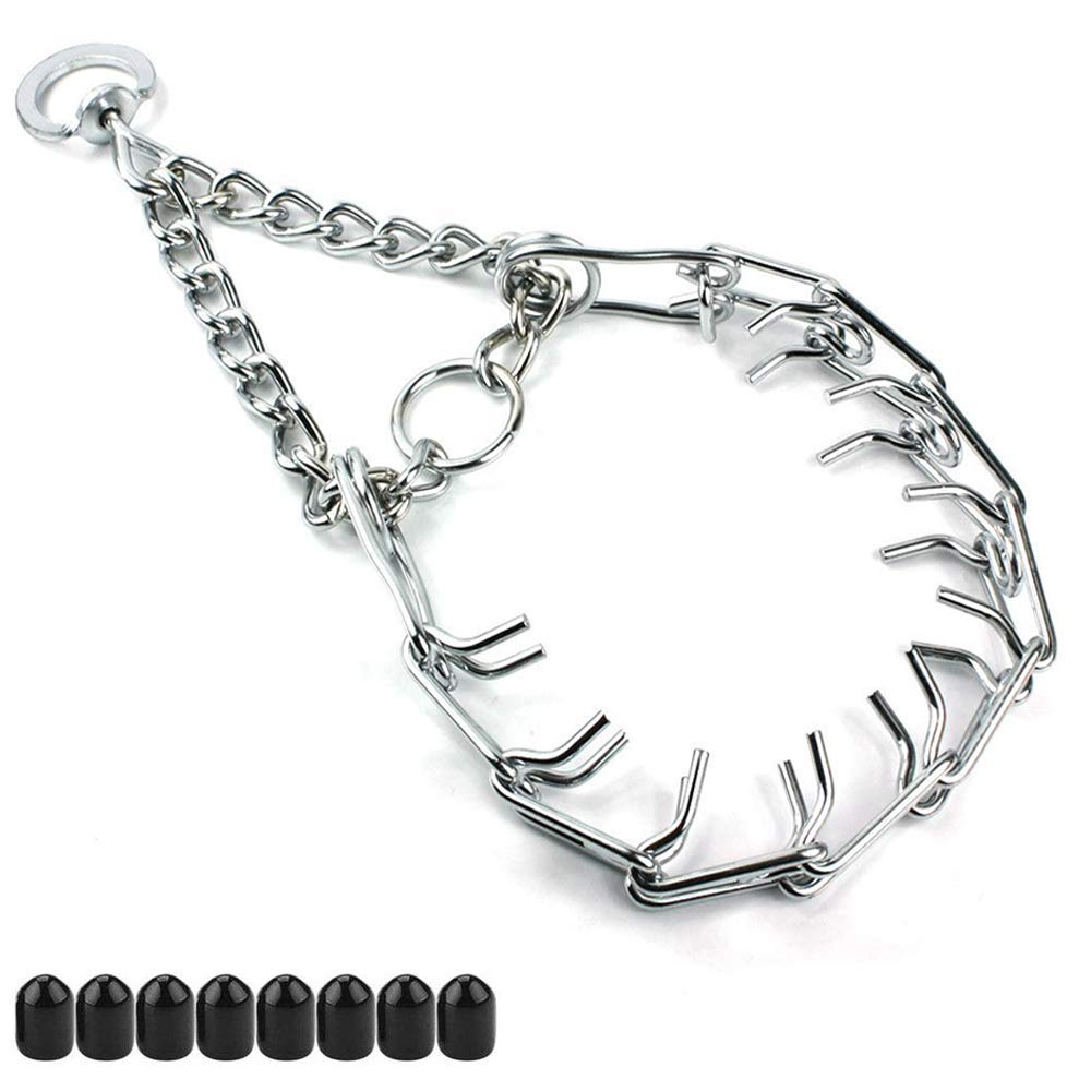 Dog Prong Training Collar with Rubber Tips Pit Bull German Shepherd Metal Pinch Collar Pet Supplies
