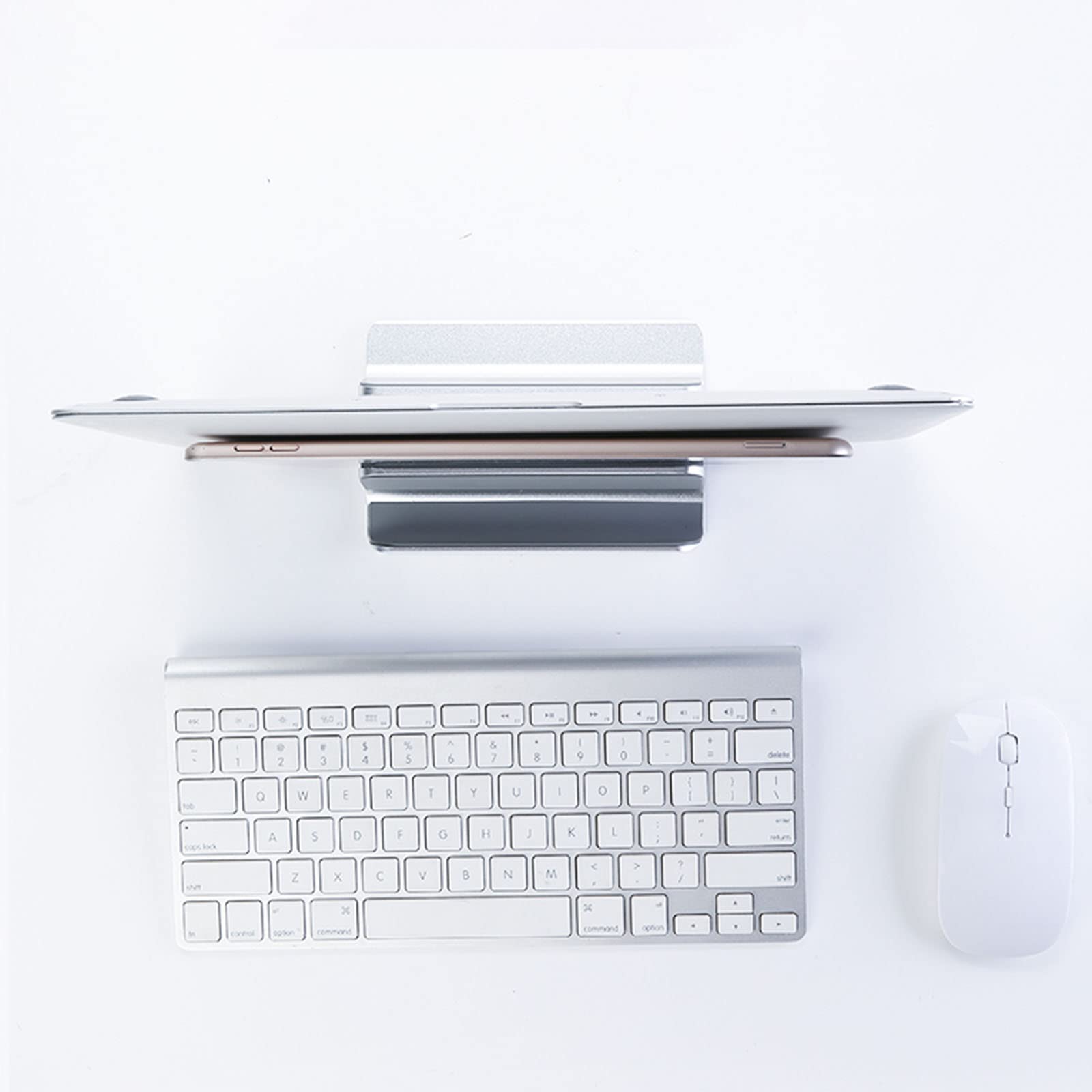 Supporto Verticale per Laptop, Supporto Regolabile per scrivania a 2 Slot, Base per Supporto da scrivania per Laptop,