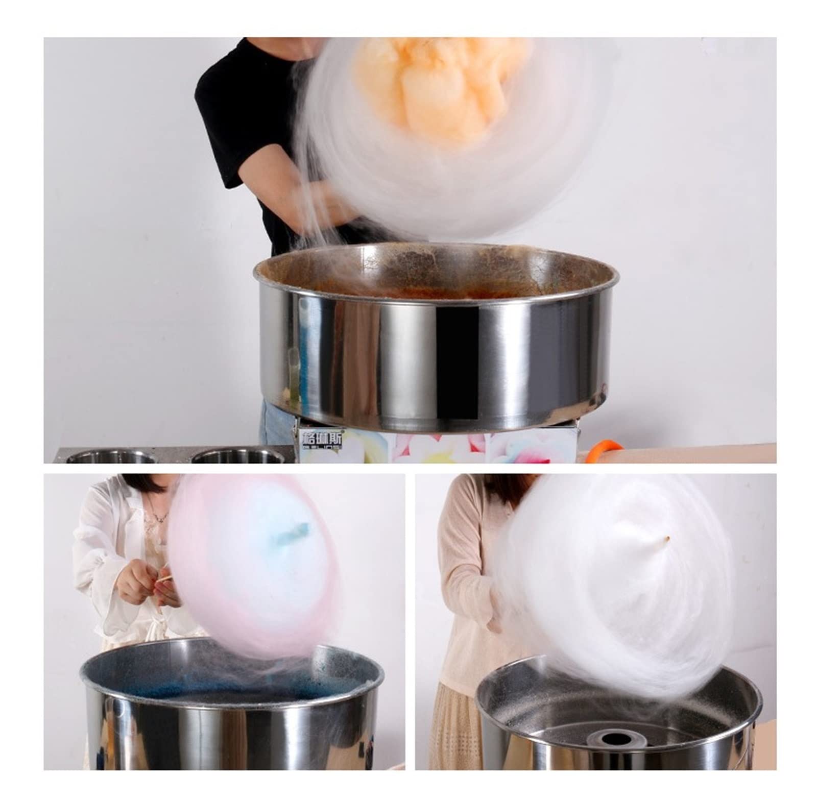 Bricolage Commercial Barbe à Papa Machine gaz Coton Sucre Fantaisie Robot culinaire Soie Fabricant Snack équipement Cuisiner sans Effort