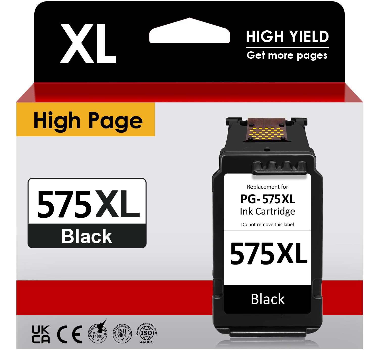 PIXELMY Ink Cartridge 575 XL Replacement for Original Canon 575 XL Ink Cartridge, High Yeild PG 575XL Black Ink Cartridges for Canon Pixma TR4750i TR4751i TR4755i TR4756i TS3550i TS3750i TS3551i