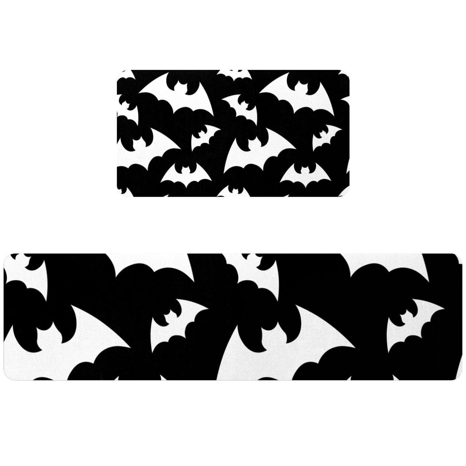 Alfombrillas de cocina de murciélagos para decorar y limpiar tu hogar en Halloween
