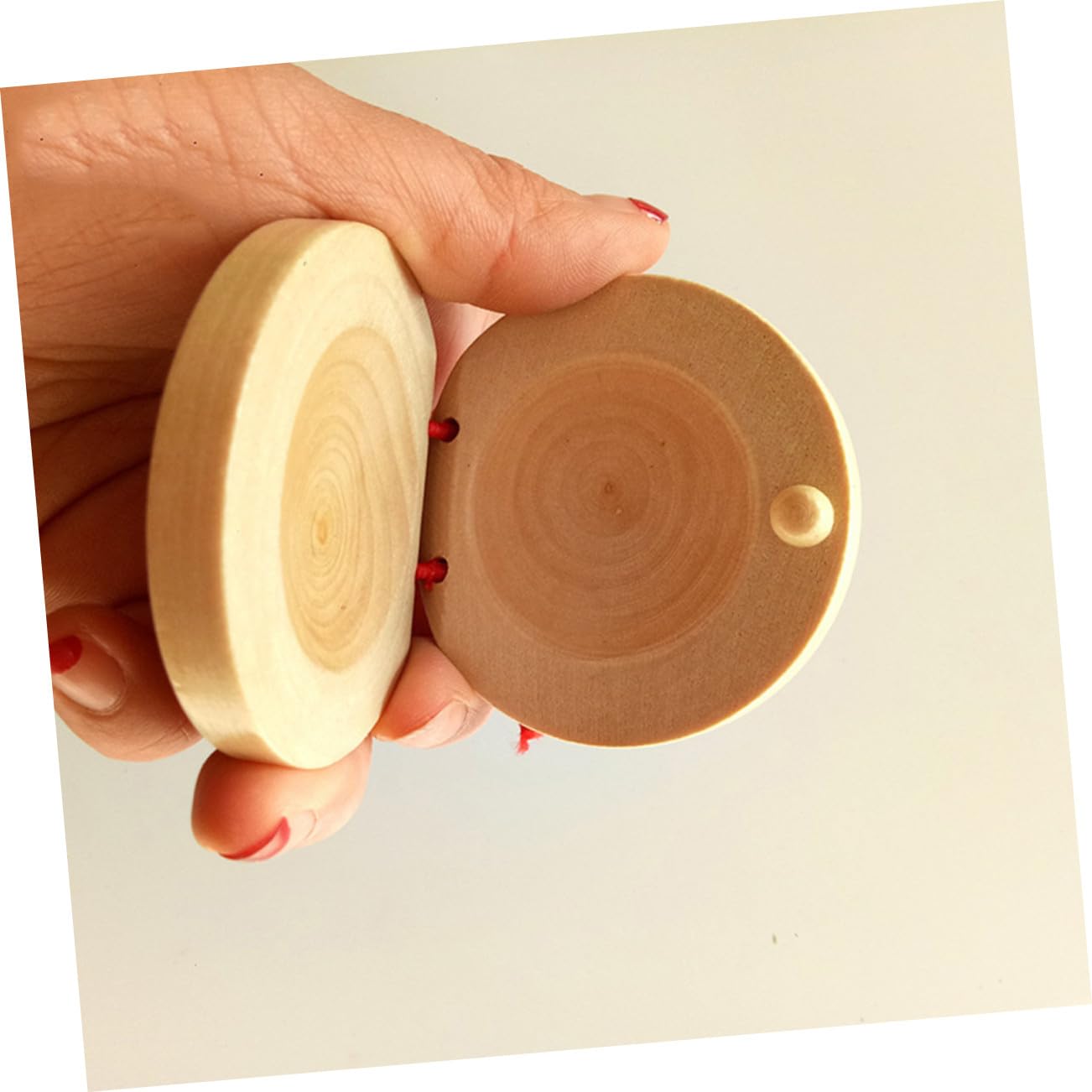 12 Piezas Castañuelas de Madera para Percusión Instrumento Musical Educativo Ligero y Duradero para Principiantes Mejora Coordinación Mano-Cerebro y Sentido del Ritmo