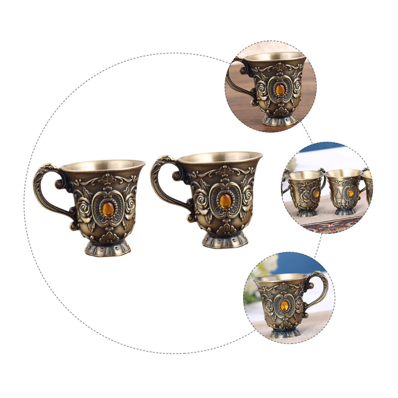 Verres à vin en cuivre, Tasse de Sacrifice 1 pièce, Verre à Shot Vintage en Relief, coudières for Bureau, Coupe de Calice Royal, gobelet à vin, Verre à vin en Laiton Gothique