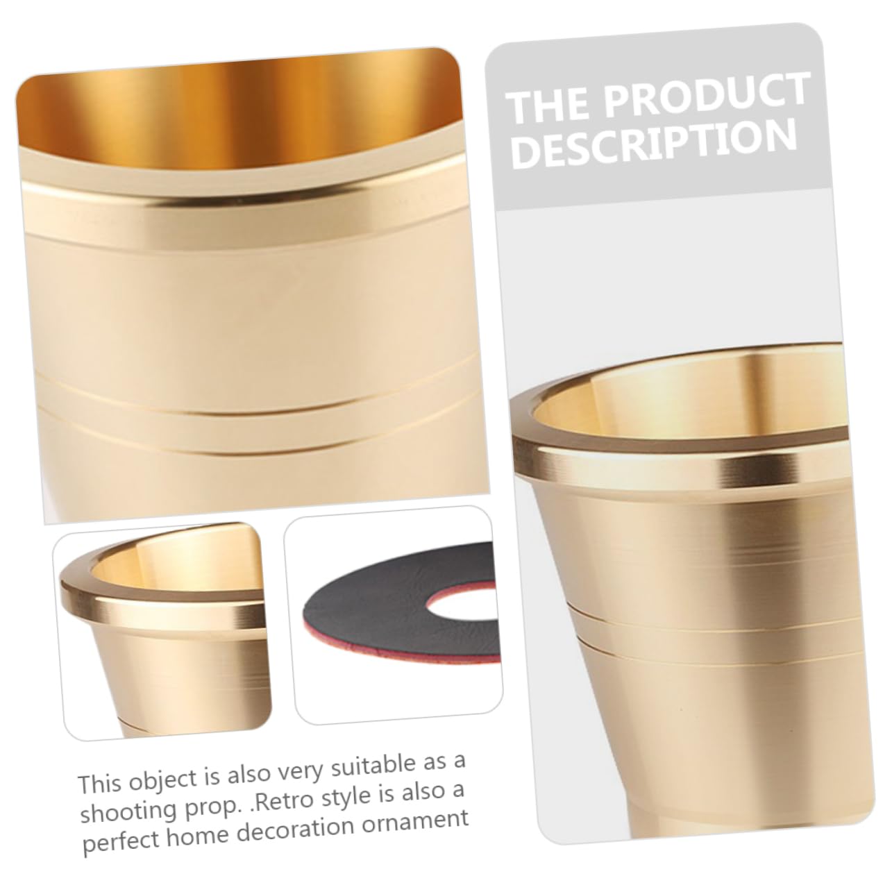 Sosoport Premium Copper Mortar and Pestle for Spices Garlic Pills and Supplements Small with Stable Base and Thickened Leather Ring Traditional Chinese Medicine Pot for Efficient Food and