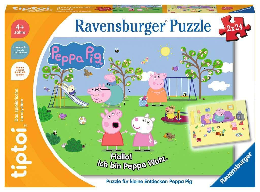 Ravensburger tiptoi Puzzle 00163 Puzzle for Little Explorers: Peppa Pig, Children's Puzzle for Children from 4 Years, for 1 Player
