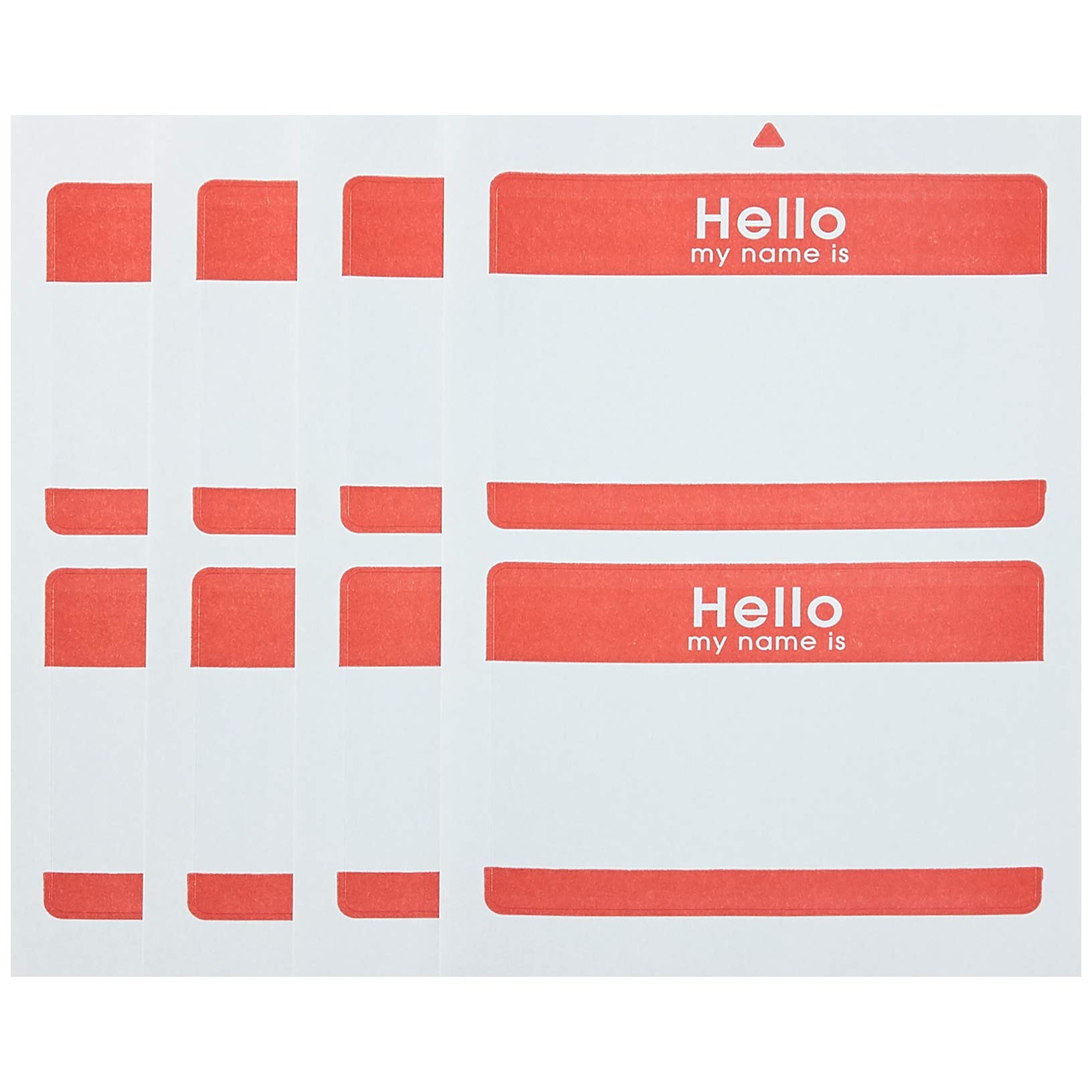 Amazon Basics Print or Write Name Badge Labels with Red Border, 100-Pack