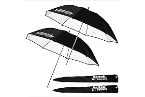 2 Pack 32" Pro Studio Black and White Reflector Umbrella for Portrait Photography