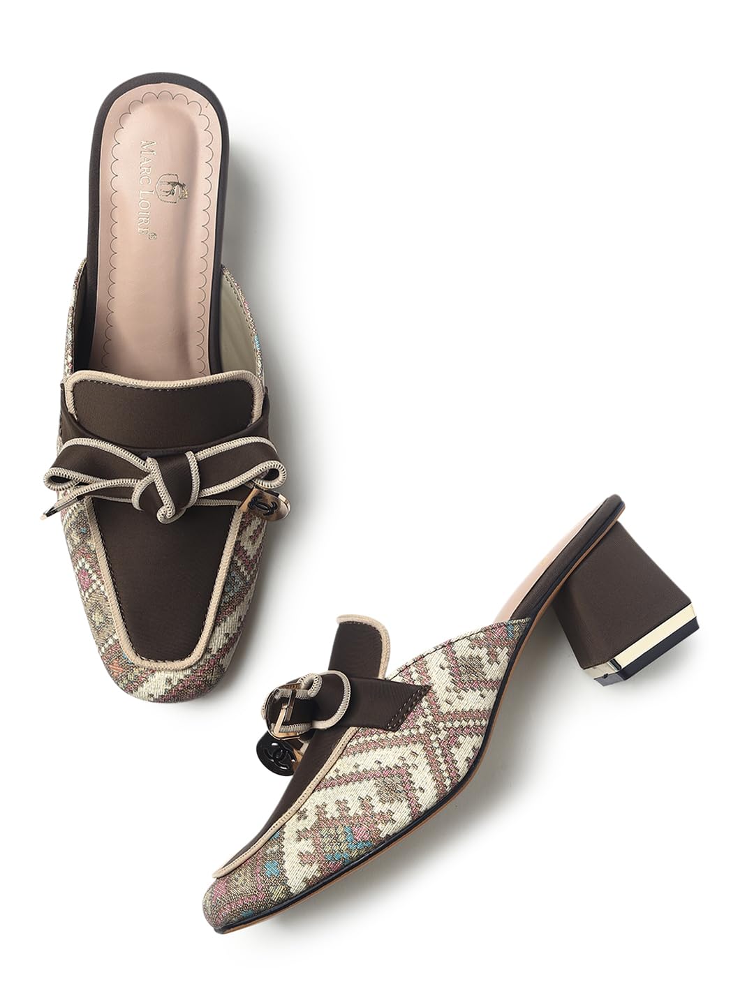 Stylish Block Mules Heels Sandal for Women | Fashionable & Comfortable Square Toe Heeled Footwear for Every Occasion-image-6
