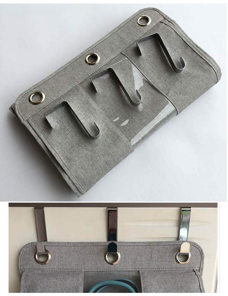 YJDQYGSNJ Estanteria Colgante en Tela,Algodón Estantería Colgante Plegable,por Después de la Puerta Depositar Pantalones Ahorra Espacio/gris / 6 rejillas