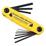 Pine Ridge Archery Archer’s Allen Wrench Set – Made in USA&comma; Heavy-Duty Chrome Vanadium Tool Steel&comma; One-Piece Slip-Resistant Design