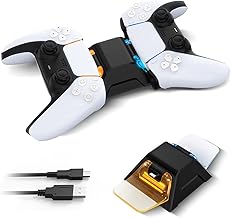 PS5 Controller Charging Station with LED Indicator, BEJOY Playstation 5 DualSense Controller Charger, Portable Charging Dock for Playstation 5 / PS5 / DualSense Controllers, Black